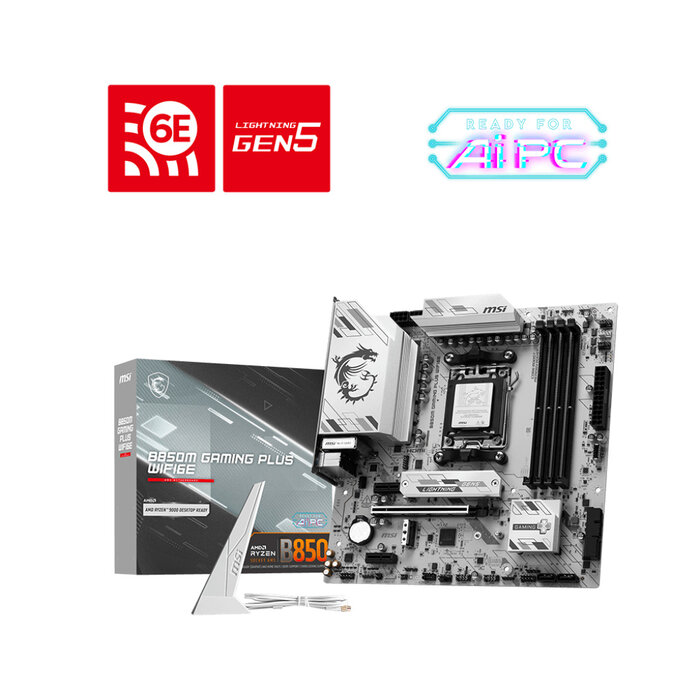 MSI MSI B850M GAMING PLUS WIFI6E moederbord AMD B850 Socket AM5 micro ATX