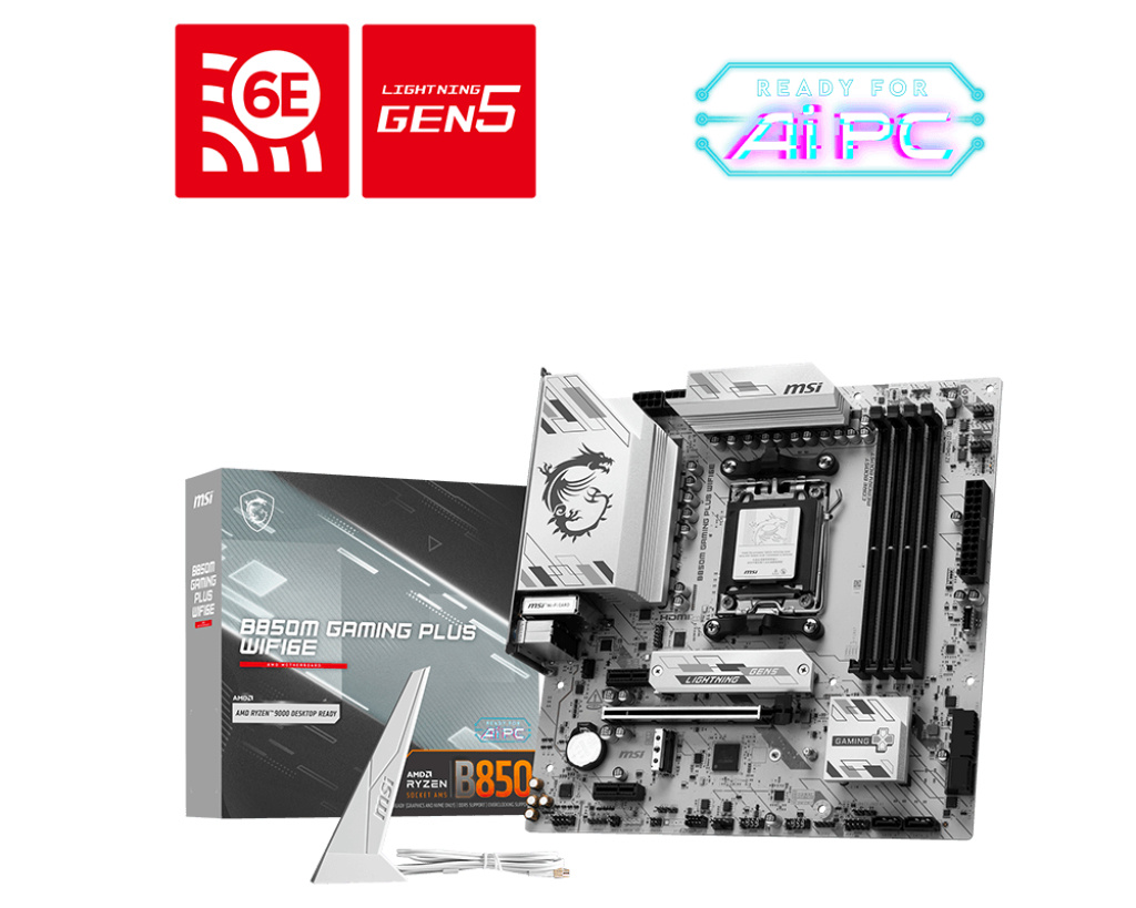 MSI MSI B850M GAMING PLUS WIFI6E moederbord AMD B850 Socket AM5 micro ATX