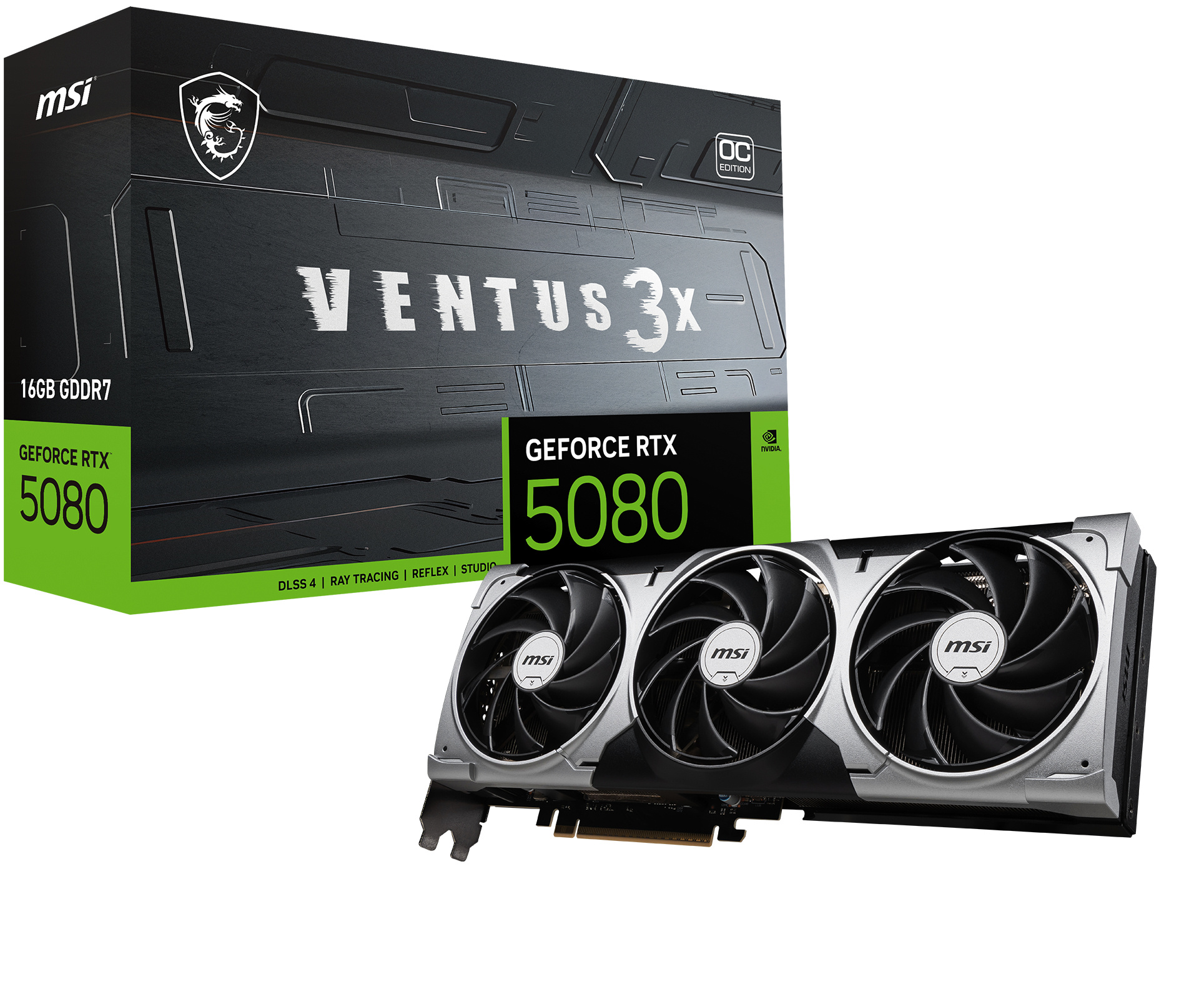 MSI MSI VENTUS GeForce RTX5080 16G 3X OC NVIDIA GeForce RTX 5080 16 GB GDDR7