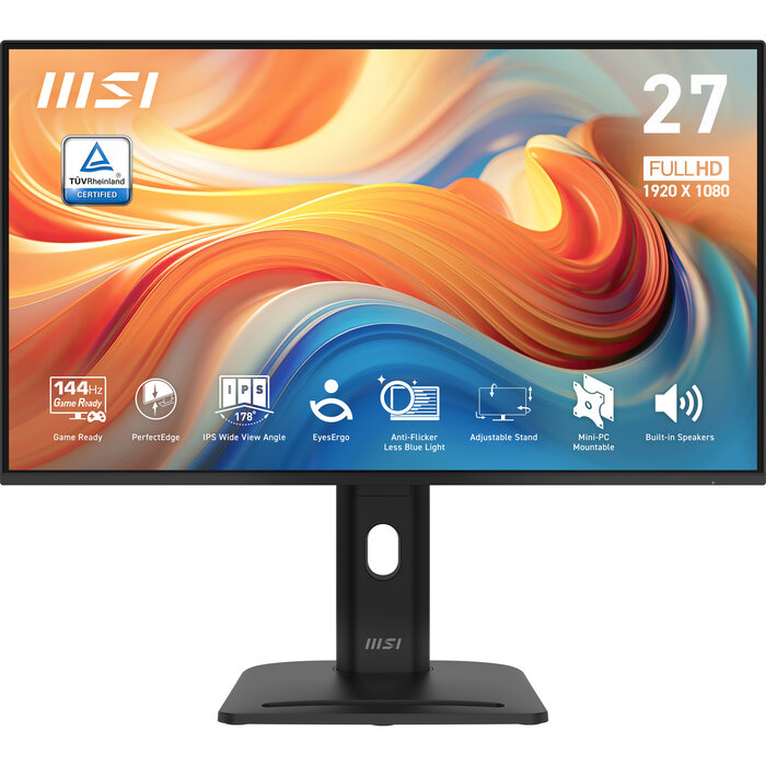 MSI MSI Pro MP275PGDE E14 computer monitor 68,6 cm (27") 1920 x 1080 Pixels Full HD LCD Zwart