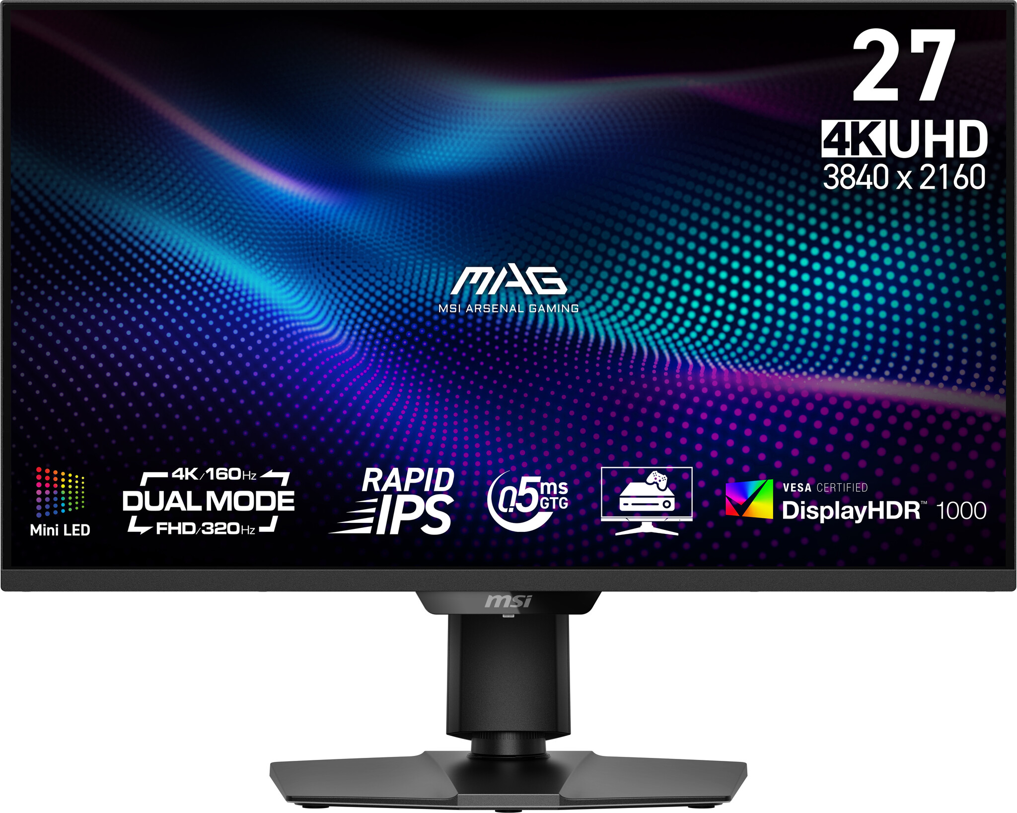 MSI MSI MAG 274UPDFDE E16M computer monitor 68,6 cm (27") 3840 x 2160 Pixels 4K Ultra HD LED Zwart