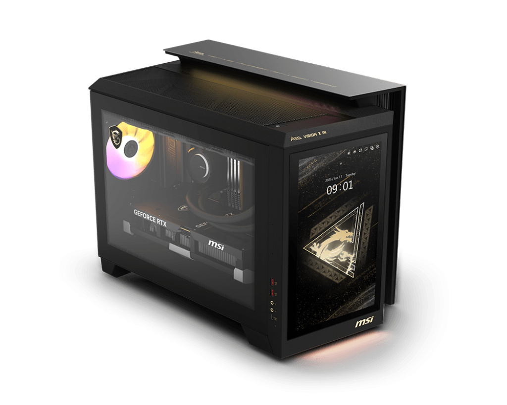 MSI MSI MEG Vision X AI 2NVR7-236AT Intel Core Ultra 7 265K 64 GB DDR5-SDRAM 2 TB SSD NVIDIA GeForce RTX 5070 Ti Windows 11 Home Desktop PC Zwart