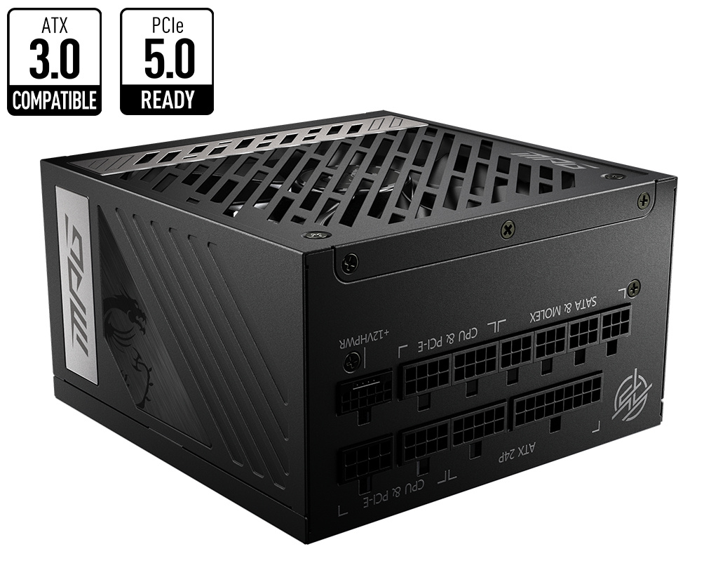 MSI MSI MPG A850G PCIE5 power supply unit 850 W 24-pin ATX ATX Zwart