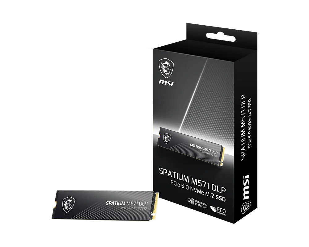 MSI MSI SPATIUM M571 DLP PCIe 5.0 NVMe M.2 4T internal solid state drive 4 TB PCI Express 5.0 3D NAND