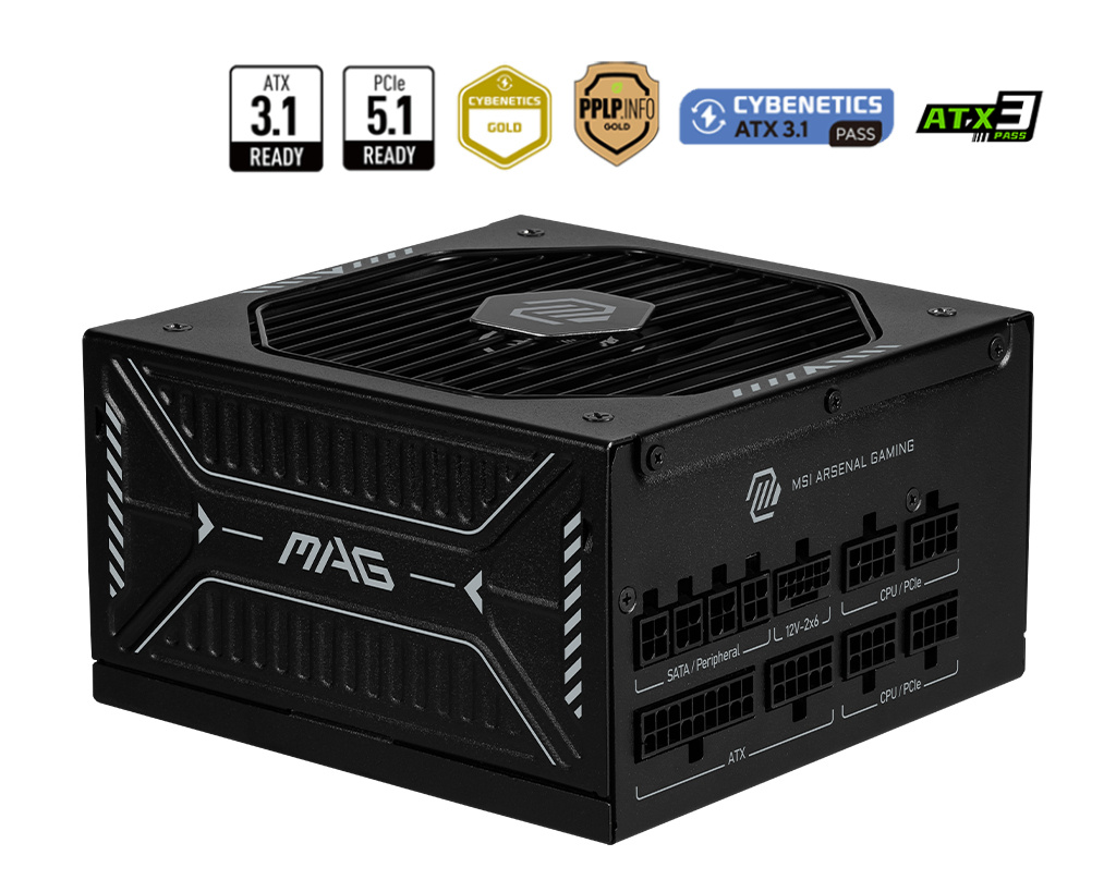 MSI MSI MAG A850GLS PCIE5 power supply unit 850 W 24-pin ATX ATX Zwart