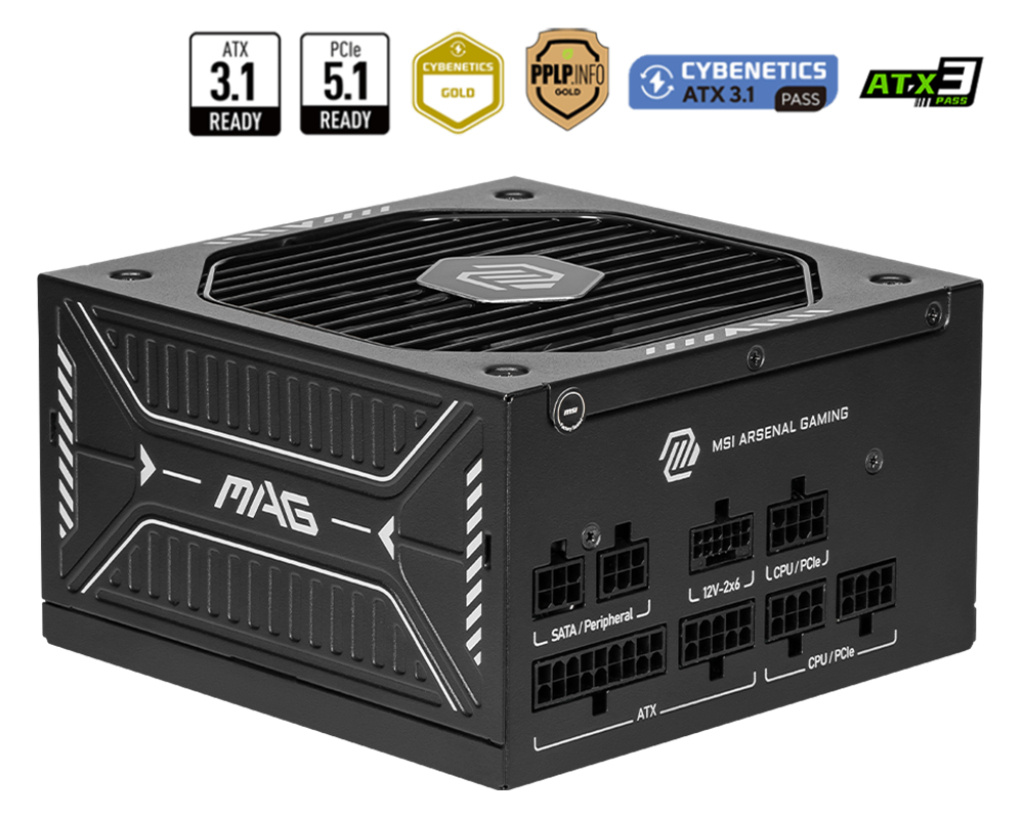 MSI MSI MAG A750GLS PCIE5 power supply unit 750 W 24-pin ATX ATX Zwart