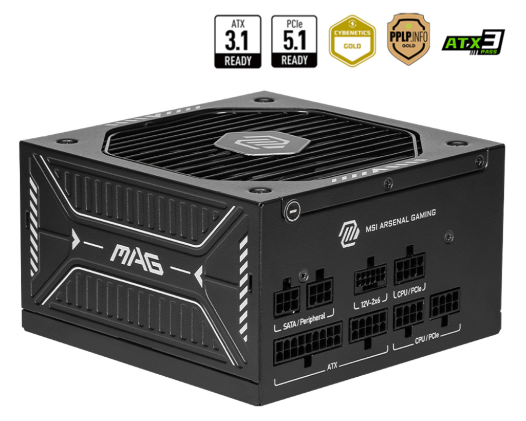 MSI MSI MAG A650GLS PCIE5 power supply unit 650 W 24-pin ATX ATX Zwart