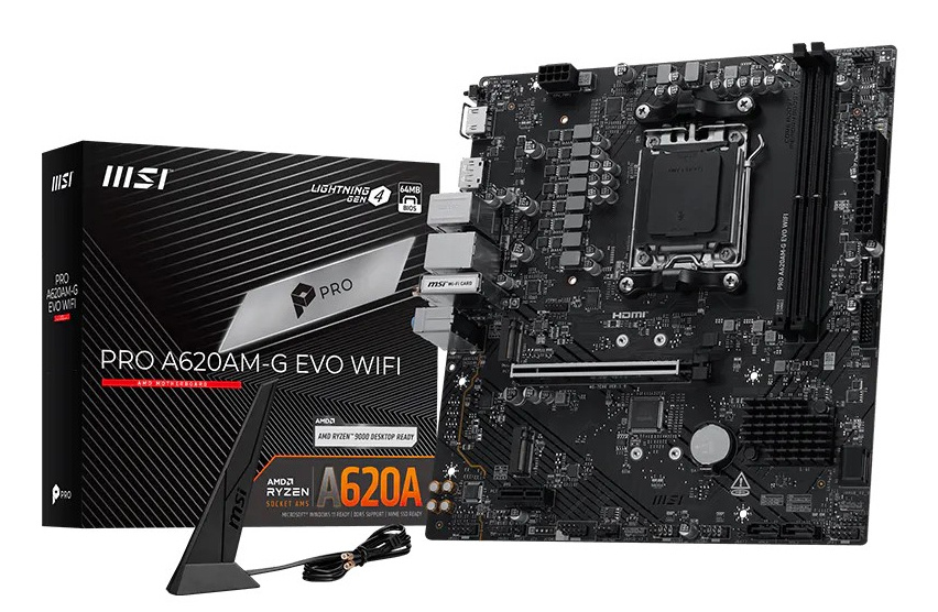 MSI MSI Pro A620AM-G EVO WIFI AMD A620A Socket AM5 micro ATX