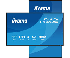 iiyama iiyama LH5075UHS-B2AG beeldkrant Digitale signage flatscreen 125,7 cm (49.5") LCD Wifi 500 cd/m² 4K Ultra HD Zwart Type processor Android 11 24/7
