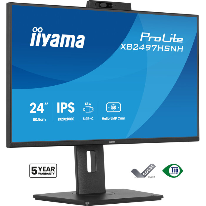 iiyama iiyama ProLite XB2497HSNH-B1 24IN IPS LCD 4MS 1920X1080 350CD/M2 HDMI/DP/USB 2 computer monitor 60,5 cm (23.8") 1920 x 1080 Pixels Full HD Zwart
