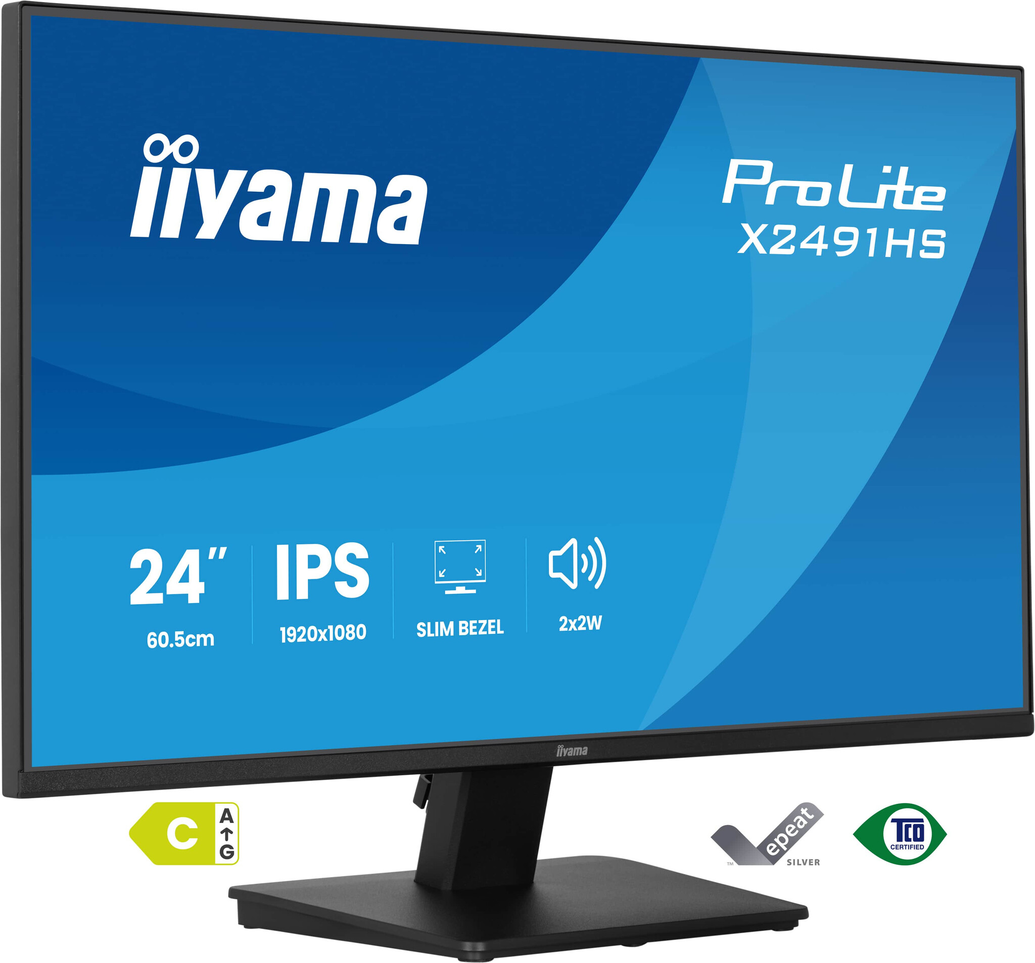 iiyama iiyama ProLite X2491HS-B1 computer monitor 60,5 cm (23.8") 1920 x 1080 Pixels Full HD LCD Zwart