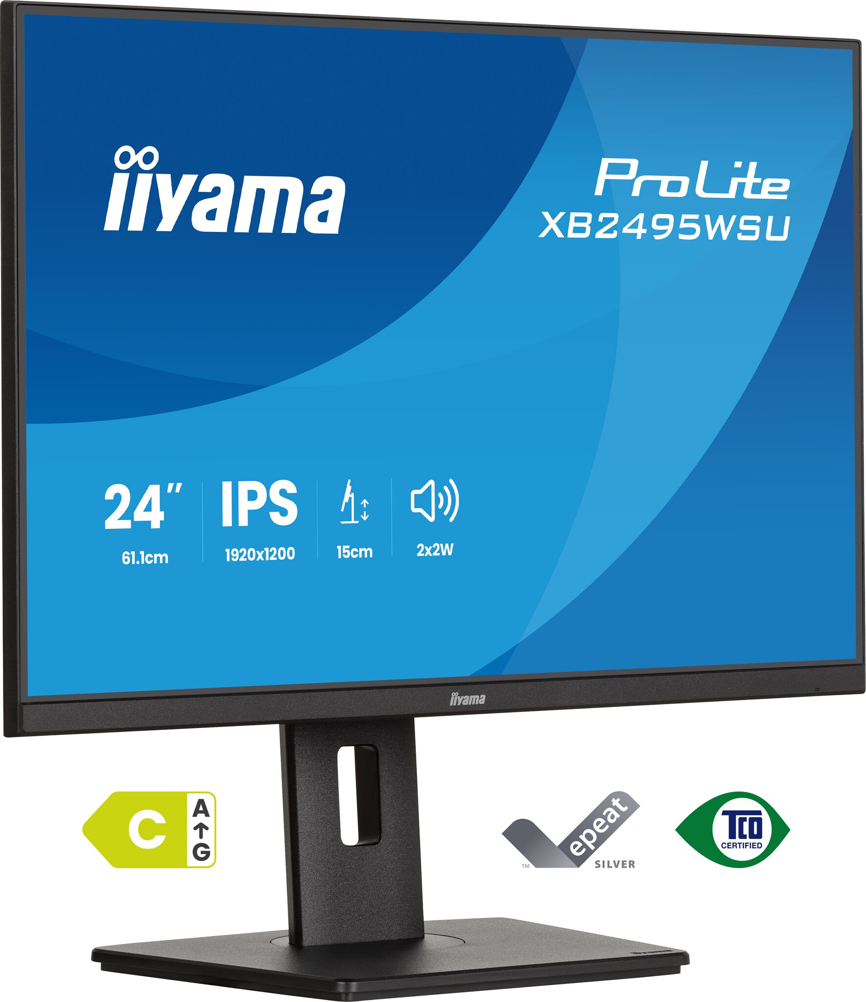 iiyama iiyama ProLite XB2495WSU-B1 computer monitor 61,2 cm (24.1") 1920 x 1200 Pixels WUXGA LCD Zwart