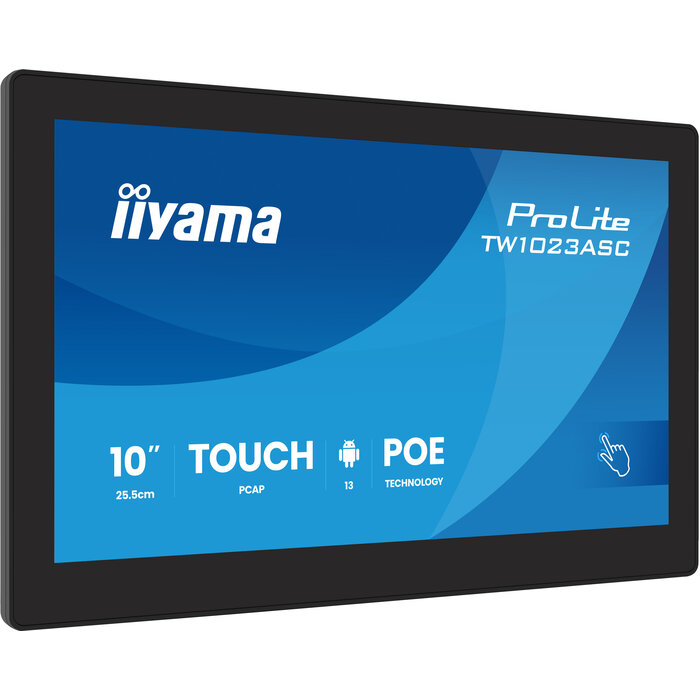 iiyama iiyama TW1023ASC-B3P beeldkrant Kiosk-ontwerp 25,6 cm (10.1") Wifi 385 cd/m² WXGA Zwart Touchscreen Type processor Android 24/7