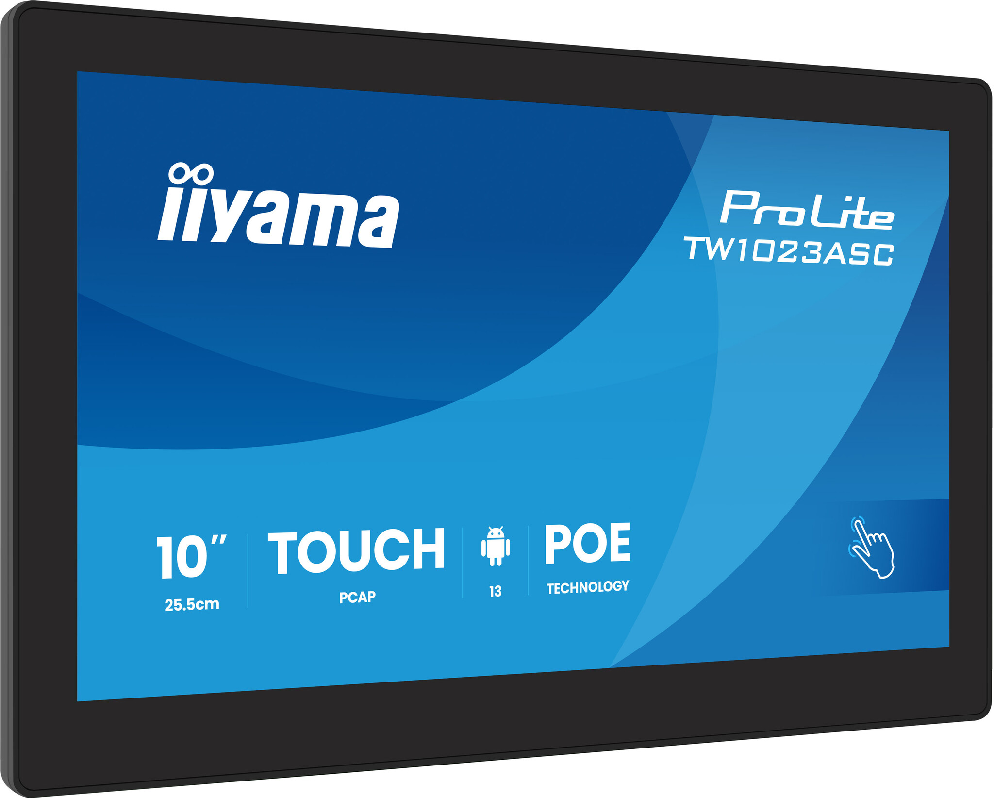 iiyama iiyama TW1023ASC-B3P beeldkrant Kiosk-ontwerp 25,6 cm (10.1") Wifi 385 cd/m² WXGA Zwart Touchscreen Type processor Android 24/7