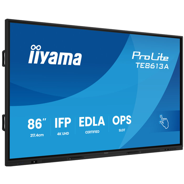 iiyama iiyama TE8613A-B2AG beeldkrant Kiosk-ontwerp 2,17 m (85.6") Wifi 500 cd/m² 4K Ultra HD Zwart Touchscreen Type processor Android 24/7