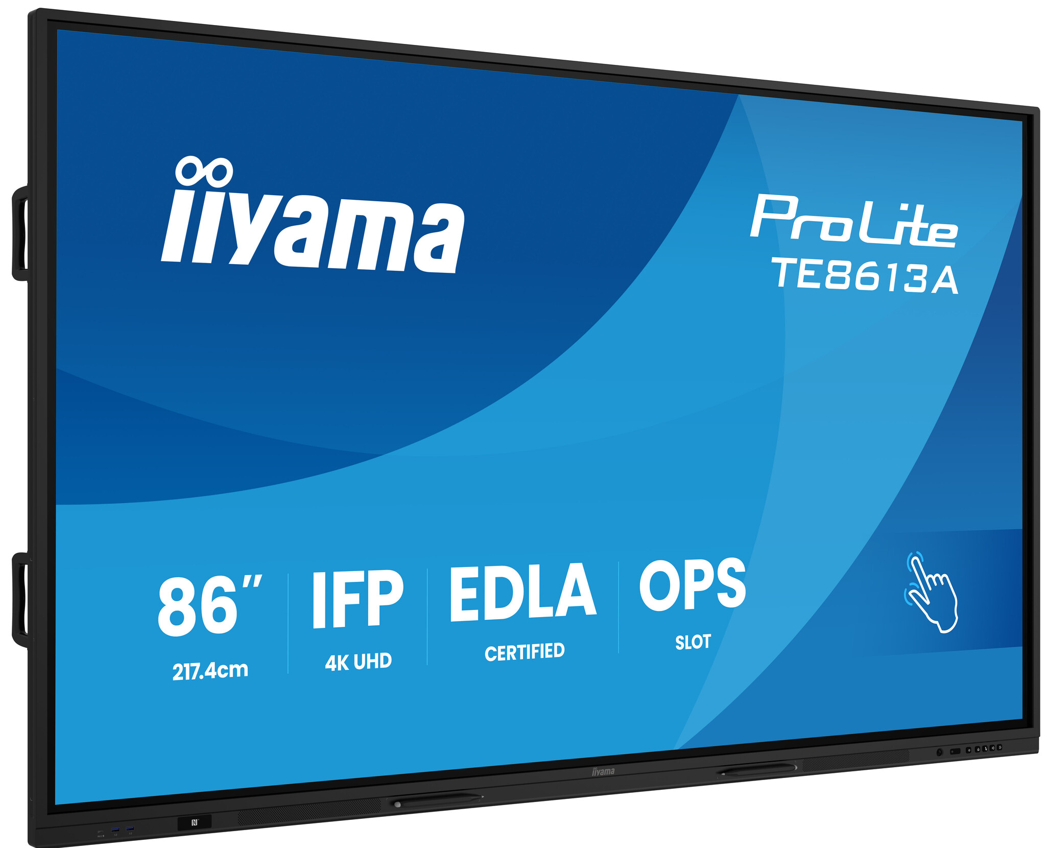 iiyama iiyama TE8613A-B2AG beeldkrant Kiosk-ontwerp 2,17 m (85.6") Wifi 500 cd/m² 4K Ultra HD Zwart Touchscreen Type processor Android 24/7