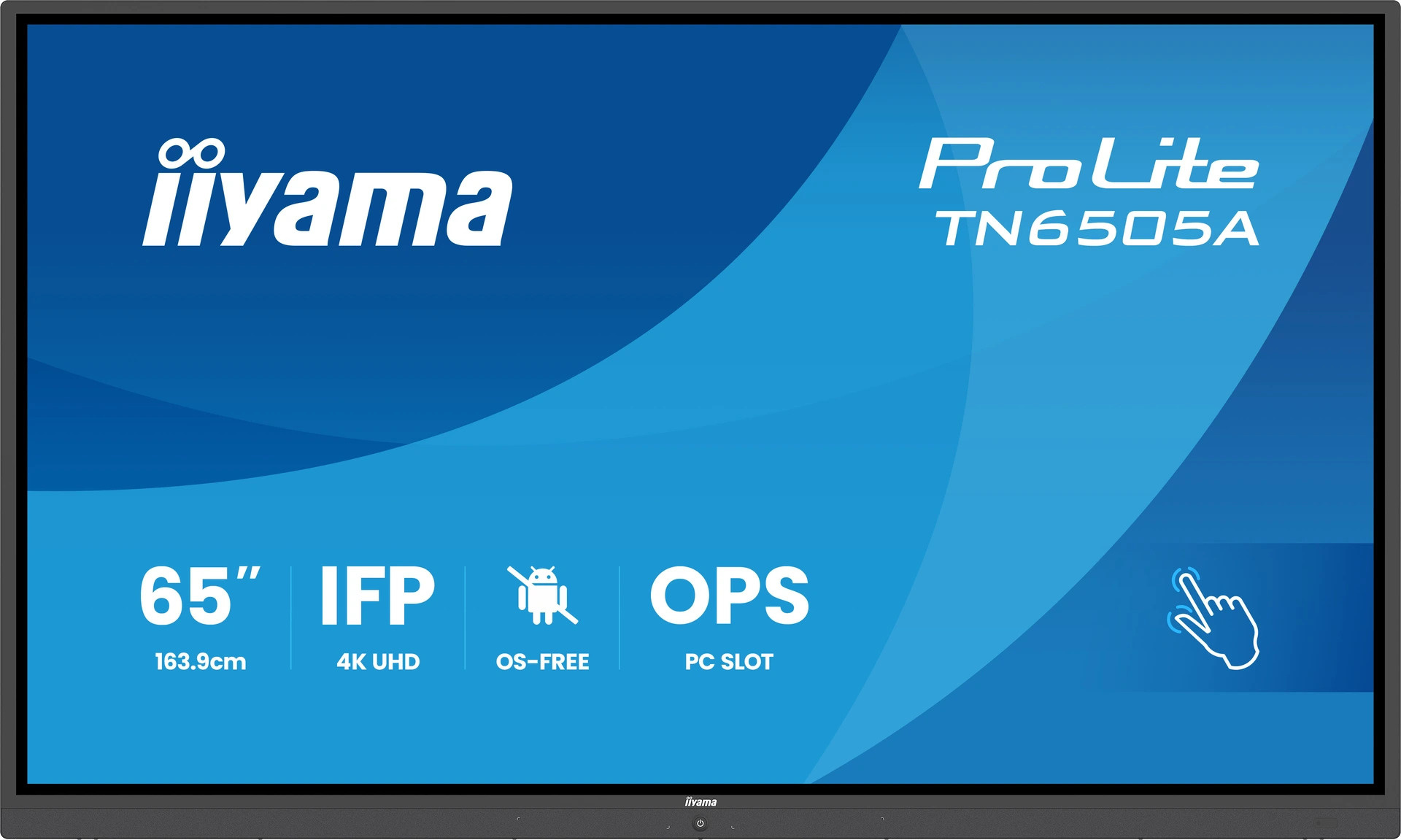 iiyama iiyama TN6505A-B1AG beeldkrant Interactief flatscreen 163,8 cm (64.5") 500 cd/m² 4K Ultra HD Zwart Touchscreen