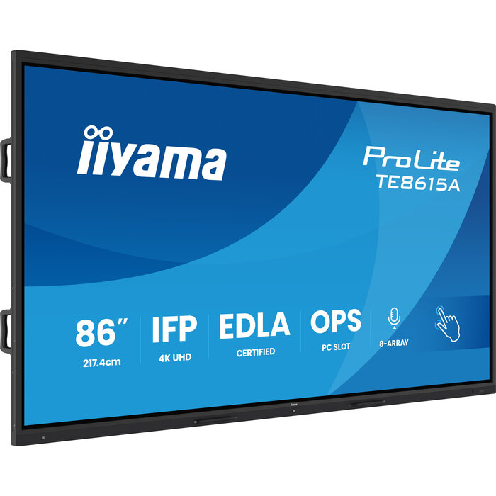 iiyama iiyama TE8615A-B2AG beeldkrant Kiosk-ontwerp 2,17 m (85.6") Wifi 550 cd/m² 4K Ultra HD Zwart Touchscreen Type processor Android 24/7