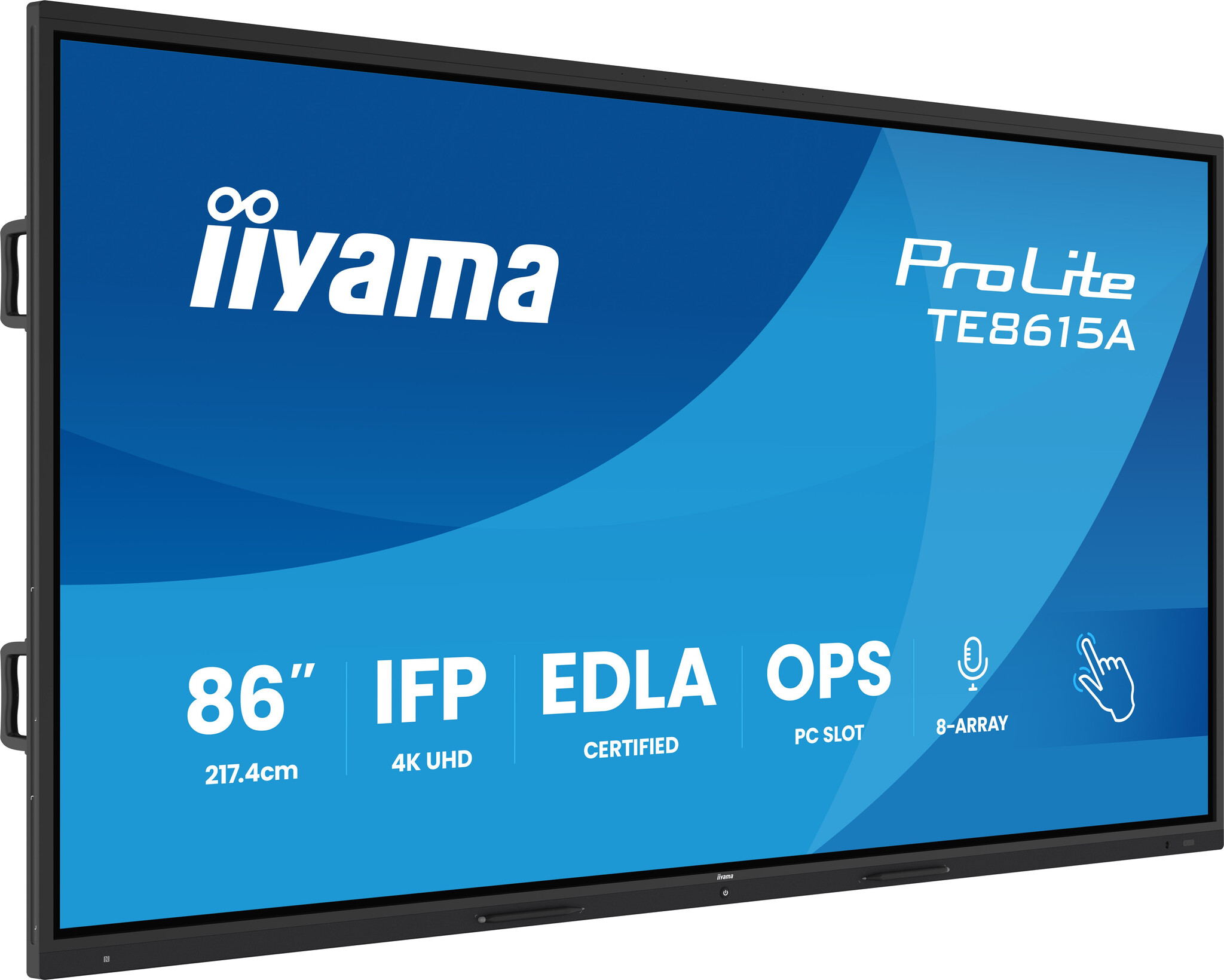 iiyama iiyama TE8615A-B2AG beeldkrant Kiosk-ontwerp 2,17 m (85.6") Wifi 550 cd/m² 4K Ultra HD Zwart Touchscreen Type processor Android 24/7