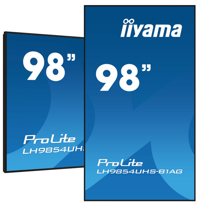 iiyama iiyama LH9854UHS-B1AG beeldkrant Digitale signage flatscreen 2,48 m (97.5") LCD Wifi 500 cd/m² 4K Ultra HD Zwart Type processor Android 11 24/7