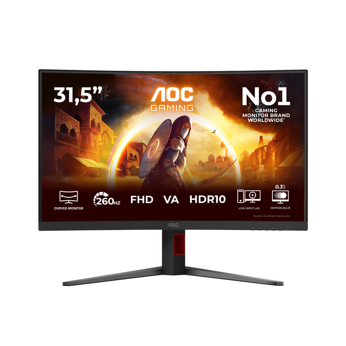 AOC AOC G4 C32G4Z computer monitor 80 cm (31.5") 1920 x 1080 Pixels Full HD LCD Zwart, Rood