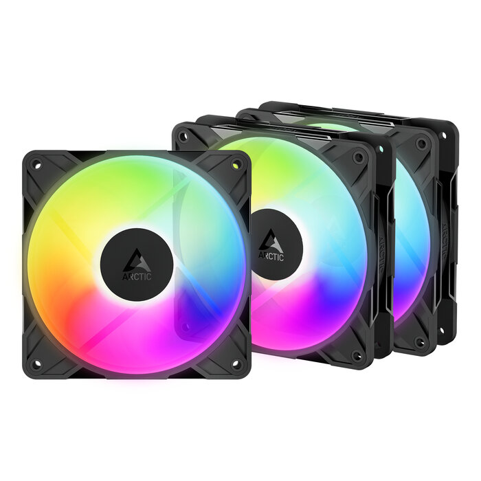Arctic ARCTIC Freezer P12 Pro Reverse A-RGB - 3 Pack Computer behuizing Ventilator 12 cm Zwart 3 stuk(s)