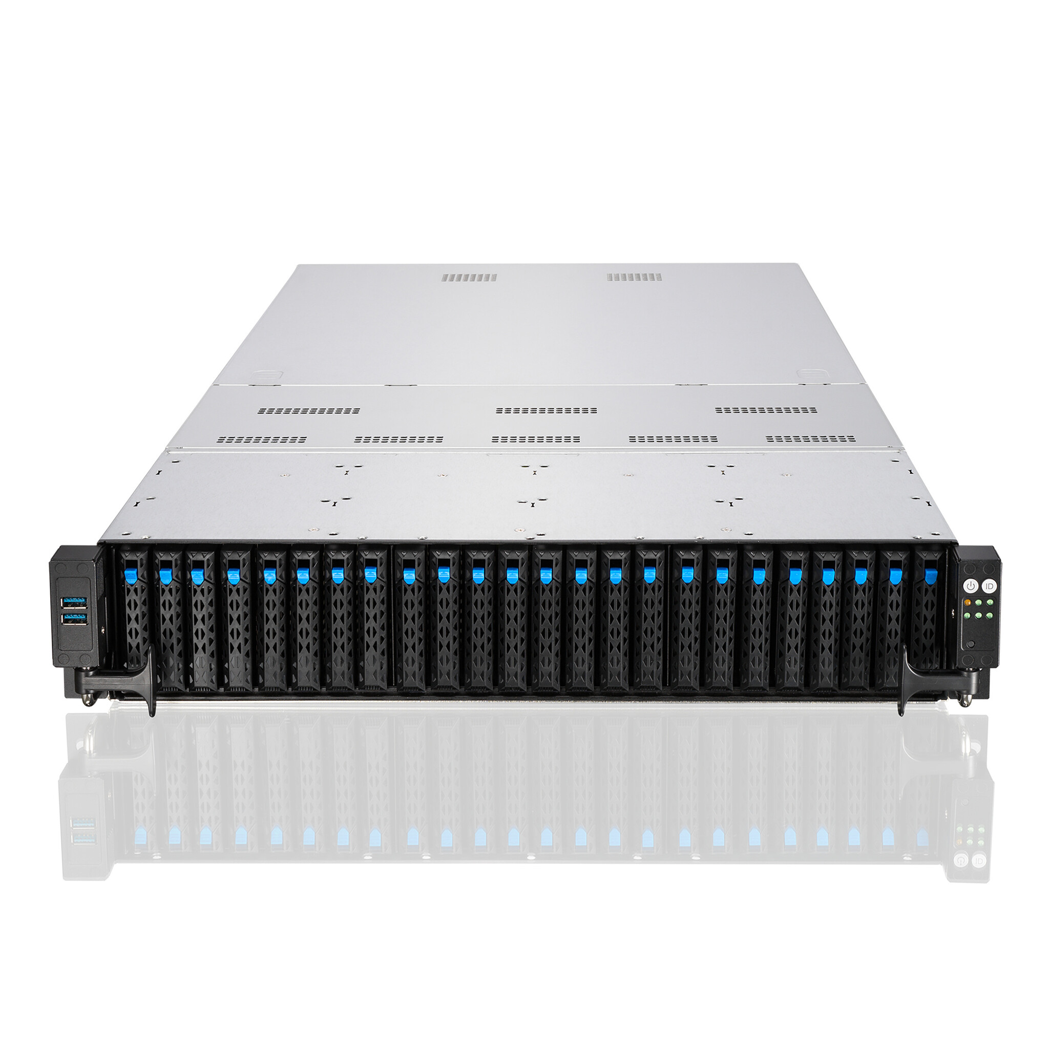 Asus ASUS RS720-E11-RS24U Intel C741 Rack (2U) Zwart, Zilver