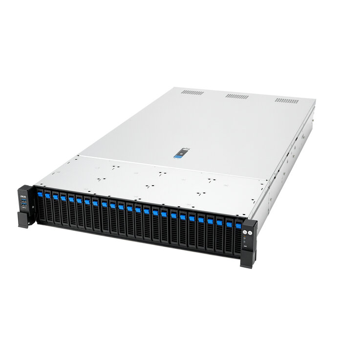 Asus ASUS RS720A-E13-RS24G Socket SP5 Rack (2U) Zwart, Zilver