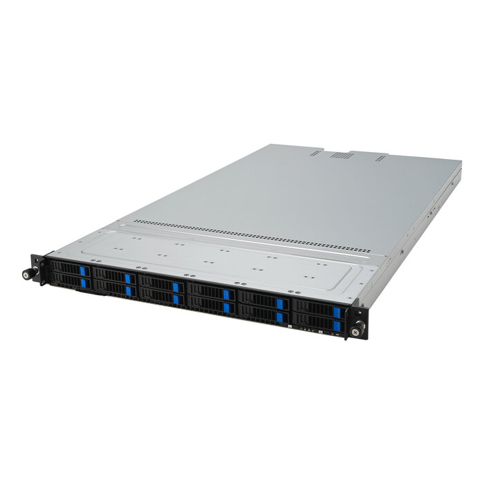 Asus ASUS RS501A-E12-RS12U LGA 6096 Rack (1U) Zwart, Zilver