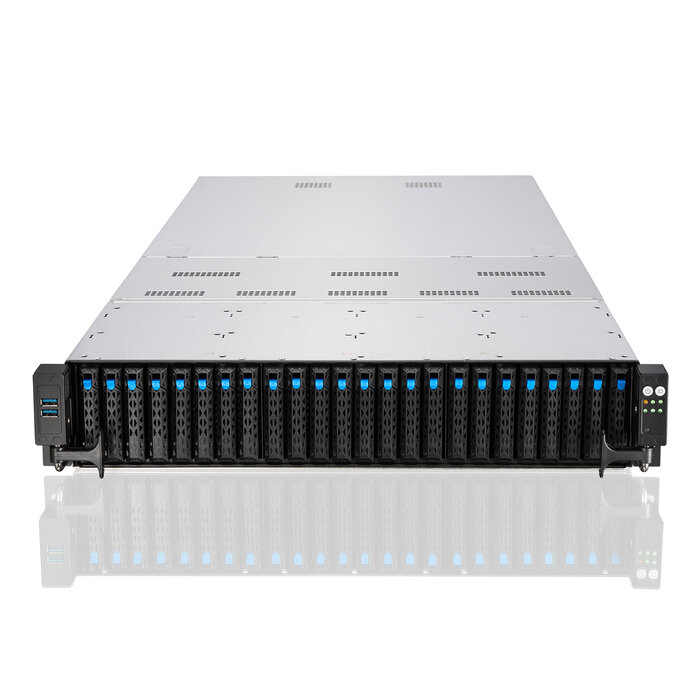 Asus ASUS RS720-E11-RS24U Intel C741 Rack (2U) Zwart, Zilver