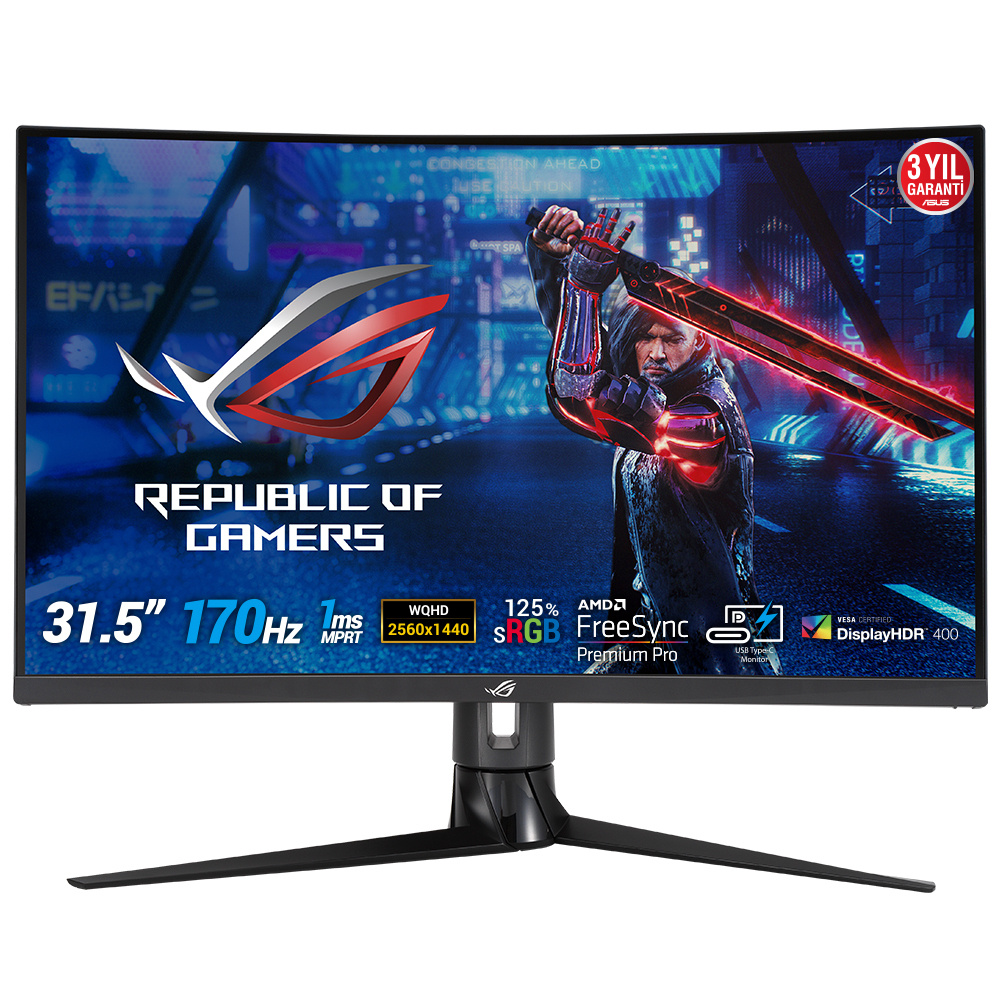 Asus ASUS ROG Strix XG32VC computer monitor 80 cm (31.5") 2560 x 1440 Pixels Quad HD LED Zwart