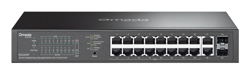 TP-Link OMADA ES220GP netwerk-switch Managed Gigabit Ethernet (10/100/1000) Power over Ethernet (PoE) Zwart