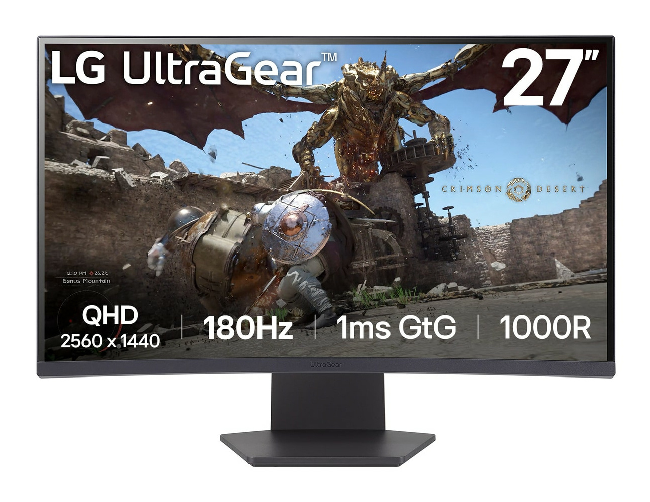 LG LG 27GS60QC-B computer monitor 68,6 cm (27") 2560 x 1440 Pixels Full HD LCD Zwart