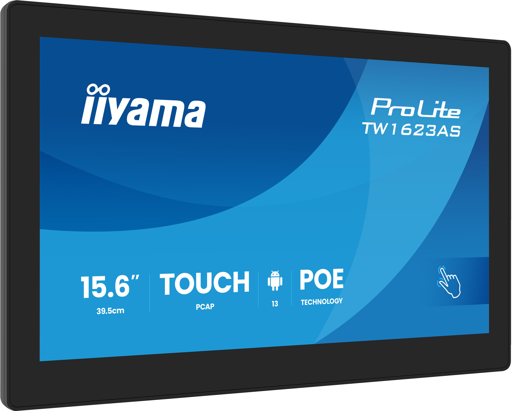 iiyama iiyama TW1623AS-B3P computer monitor 39,6 cm (15.6") 1920 x 1080 Pixels Full HD LED Touchscreen Zwart