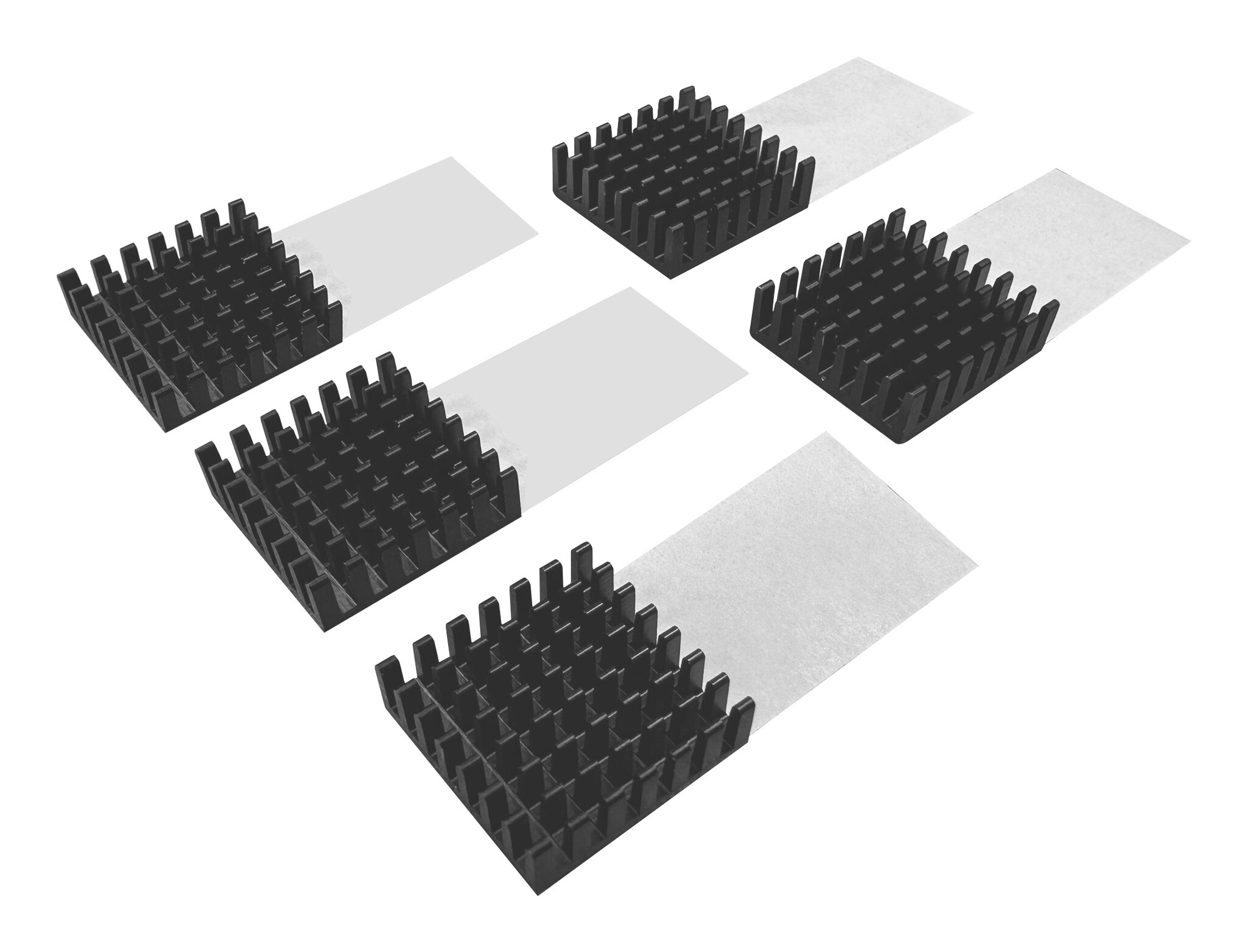 QNAP QNAP HS-M2SSD-07 koelsysteem voor computers M.2 NVMe SSD Koelplaat/radiatoren Zwart 5 stuk(s)