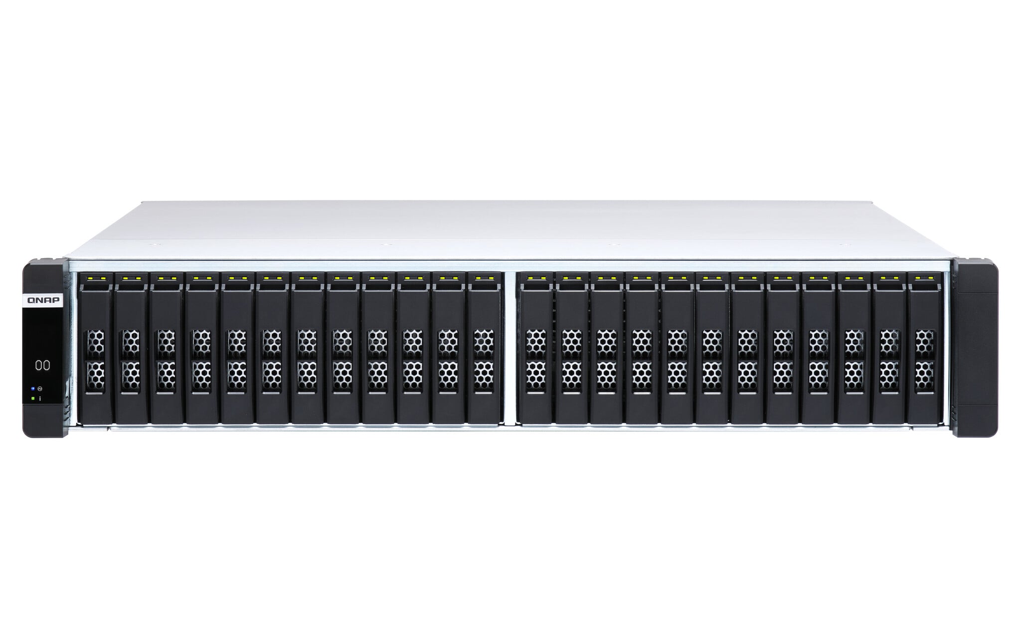 QNAP QNAP ES2486dc NAS Rack (2U) Intel® Xeon® D D-2142IT 128 GB DDR4 0 TB QNAP Enterprise System Zwart