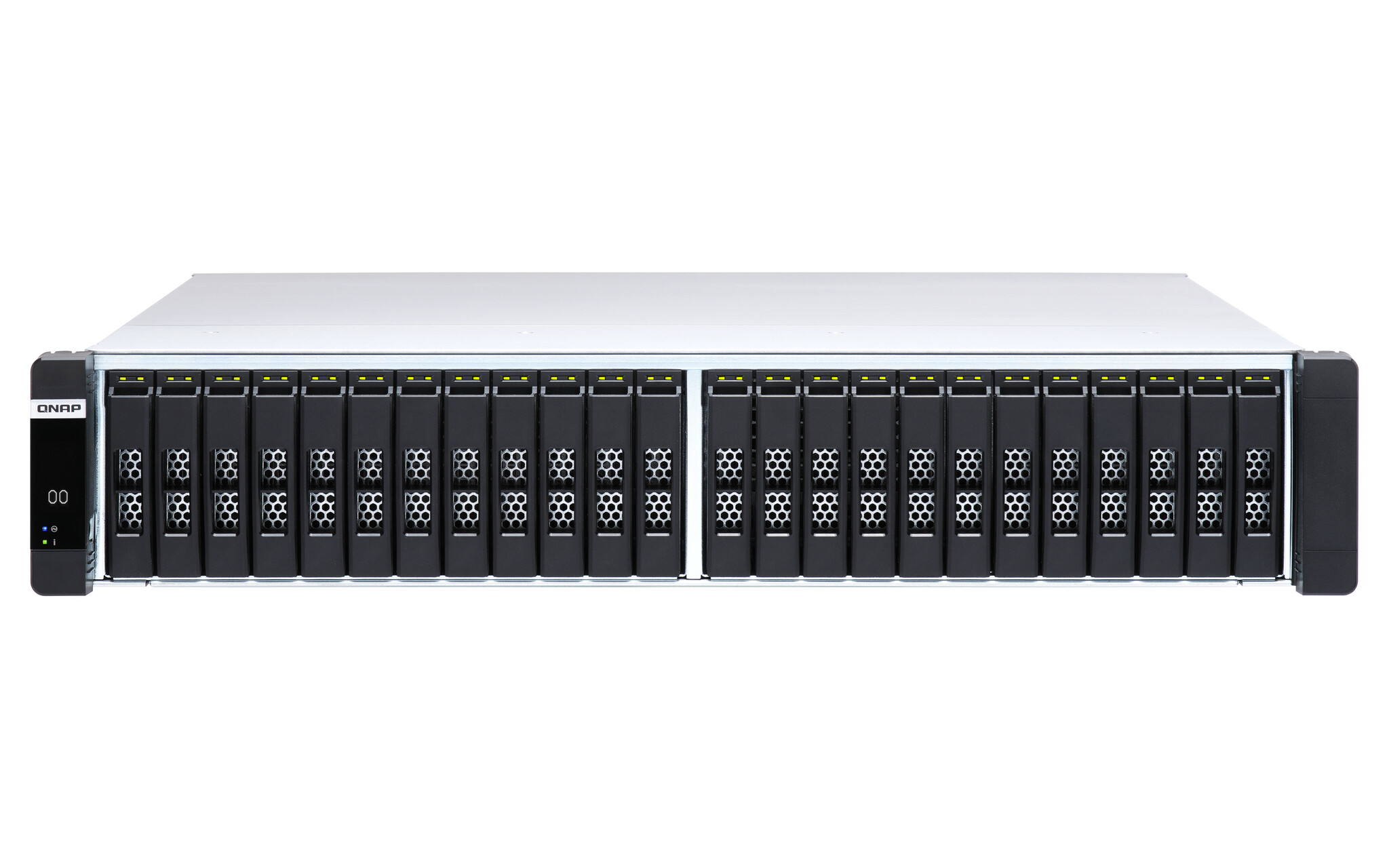 QNAP QNAP ES2486dc NAS Rack (2U) Intel® Xeon® D D-2142IT 96 GB DDR4 0 TB QNAP Enterprise System Zwart