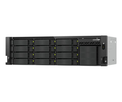 QNAP QNAP TS-H1655XEU-RP Opslagserver Rack (3U) Intel Atom® C5125 8 GB DDR4 0 TB QuTS hero Zwart, Grijs