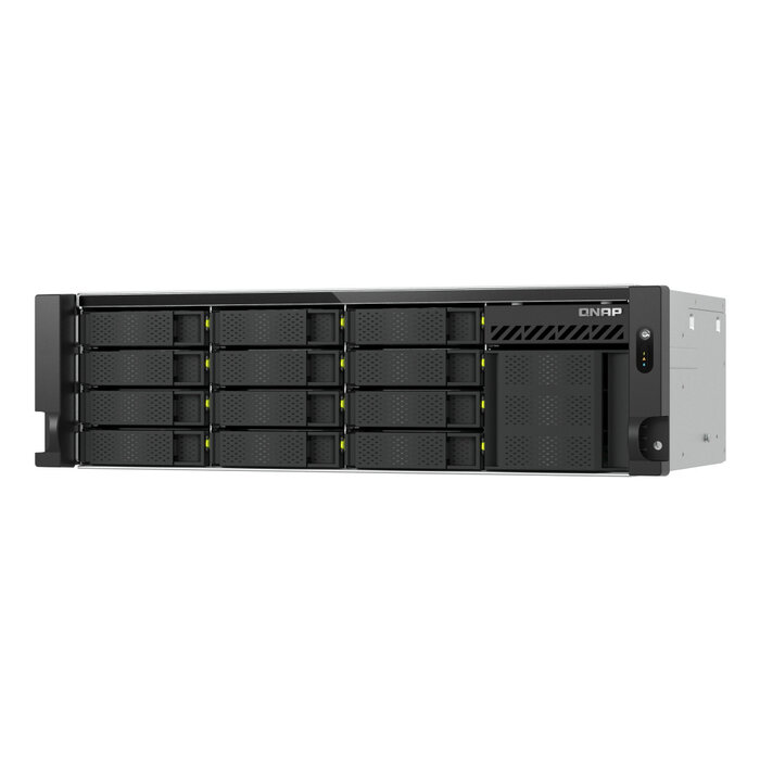 QNAP QNAP TS-H1655XEU-RP Opslagserver Rack (3U) Intel Atom® C5125 8 GB DDR4 0 TB QuTS hero Zwart, Grijs