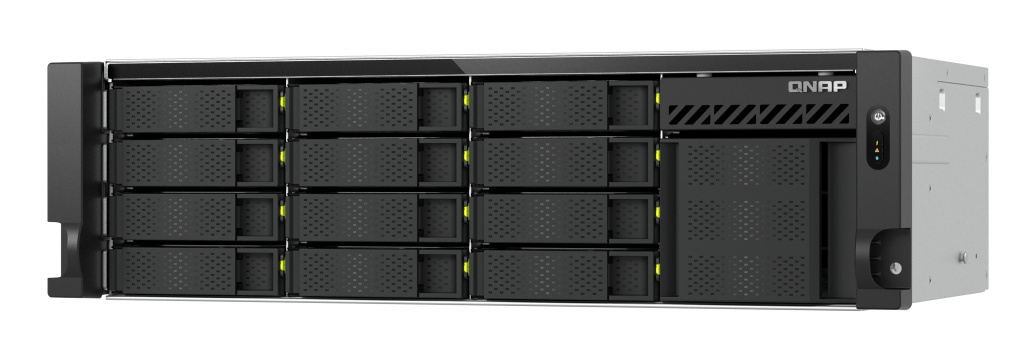 QNAP QNAP TS-H1655XEU-RP Opslagserver Rack (3U) Intel Atom® C5125 8 GB DDR4 0 TB QuTS hero Zwart, Grijs