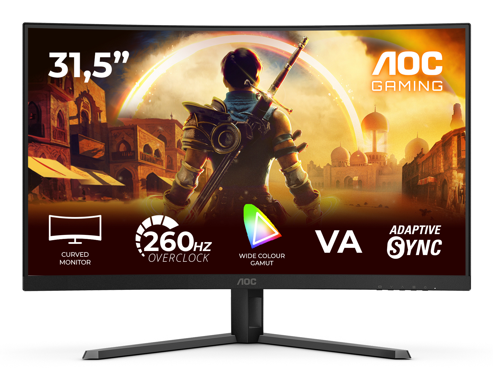 AOC AOC G4 C32G42ZE computer monitor 80 cm (31.5") 1920 x 1080 Pixels Full HD LED Zwart, Rood