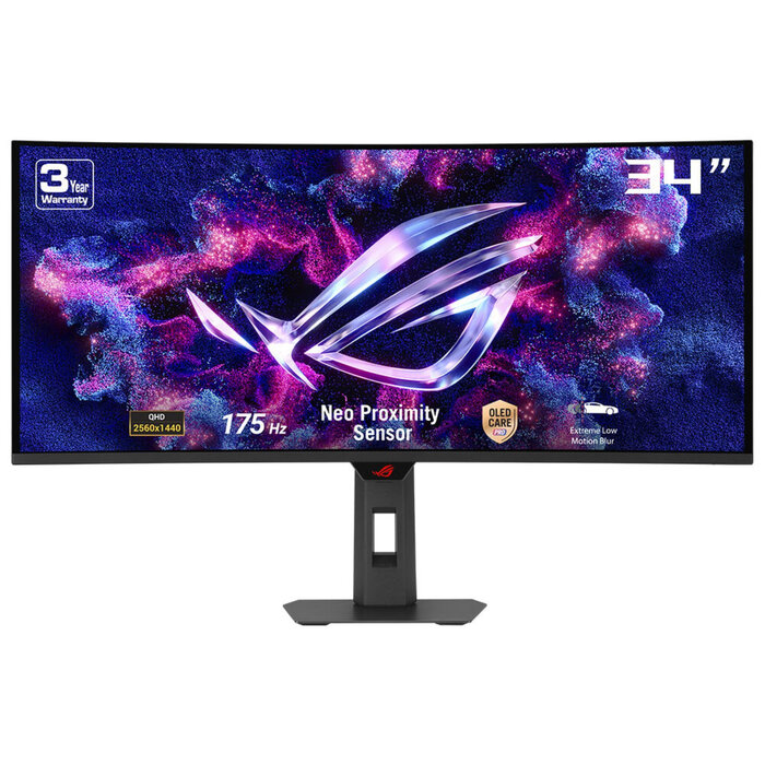 Asus ASUS ROG Strix OLED XG34WCDG computer monitor 86,4 cm (34") 3440 x 1440 Pixels UltraWide Quad HD QD-OLED Zwart