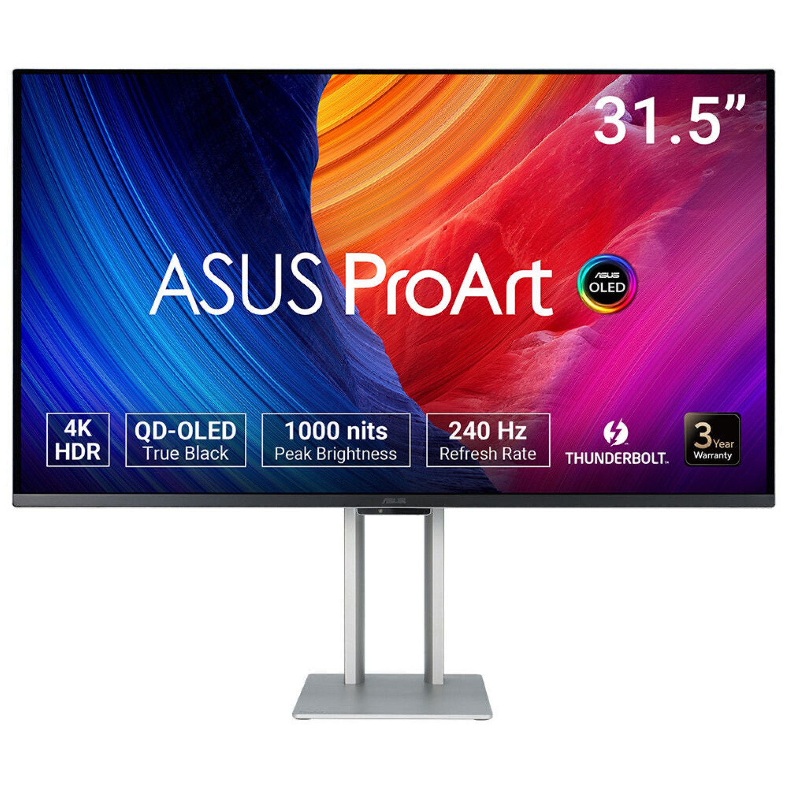 Asus ASUS ProArt OLED PA32UCDM computer monitor 80 cm (31.5") 3840 x 2160 Pixels 4K Ultra HD QD-OLED Zilver