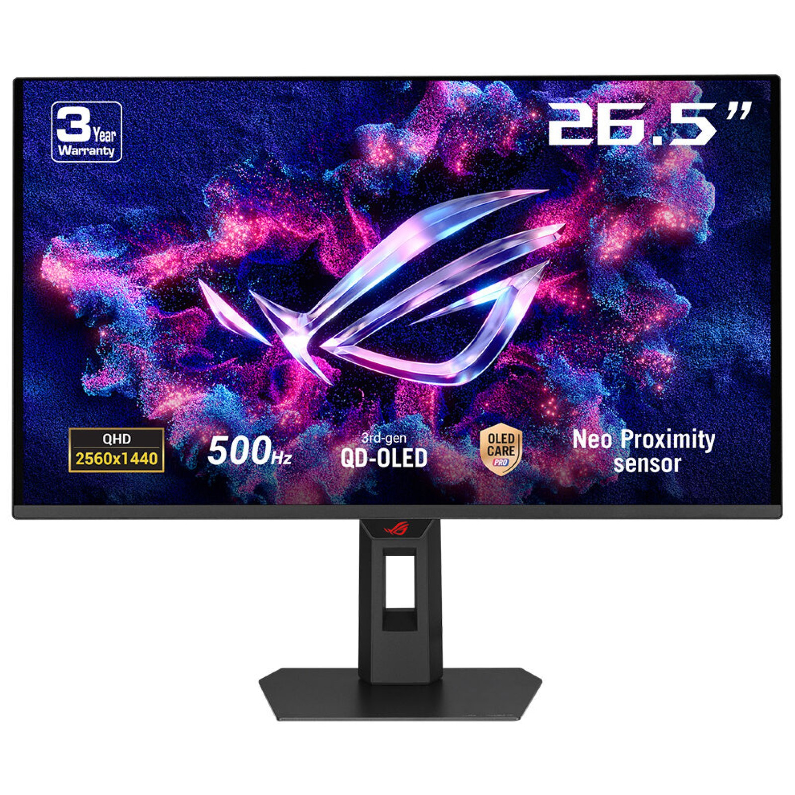 Asus ASUS ROG Strix OLED XG27AQDPG computer monitor 67,3 cm (26.5") 2560 x 1440 Pixels Wide Quad HD QD-OLED Zwart