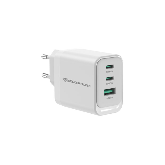 Conceptronic Conceptronic ALTHEA21W65 oplader voor mobiele apparatuur Universeel Wit AC Snel opladen Binnen