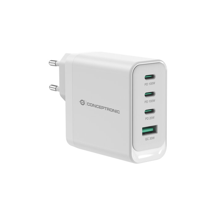 Conceptronic Conceptronic ALTHEA22W100 oplader voor mobiele apparatuur Universeel Wit AC Snel opladen Binnen