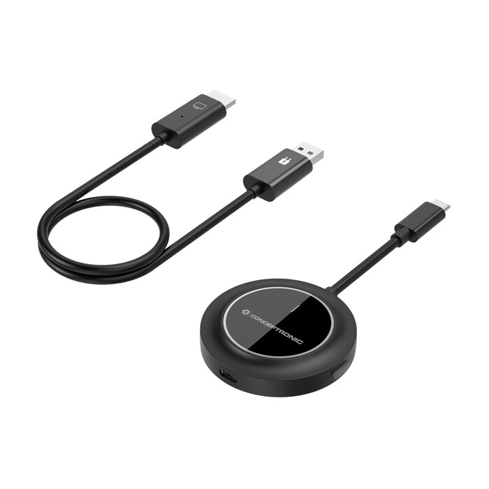 Conceptronic Conceptronic ATHERIC01B draadloze beeldschermadapter HDMI/USB Volledige HD Dongle