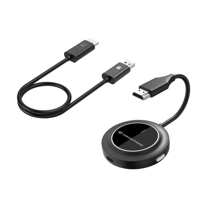 Conceptronic Conceptronic ATHERIC02B draadloze beeldschermadapter HDMI/USB Volledige HD Dongle