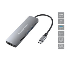 Conceptronic Conceptronic DONN11G laptop dock & poortreplicator Bedraad USB 3.2 Gen 1 (3.1 Gen 1) Type-C Grijs