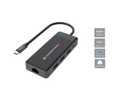 Conceptronic Conceptronic DONN14G laptop dock & poortreplicator Bedraad USB 3.2 Gen 1 (3.1 Gen 1) Type-C Grijs
